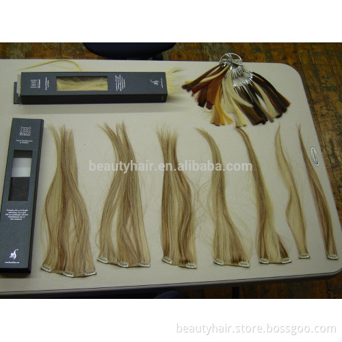 16"--24" Factory Wholesale Price Best Popular Blond Clip In Human Hair Extension